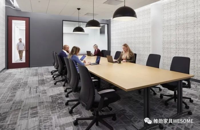 How should corporate conference rooms be designed and arranged?