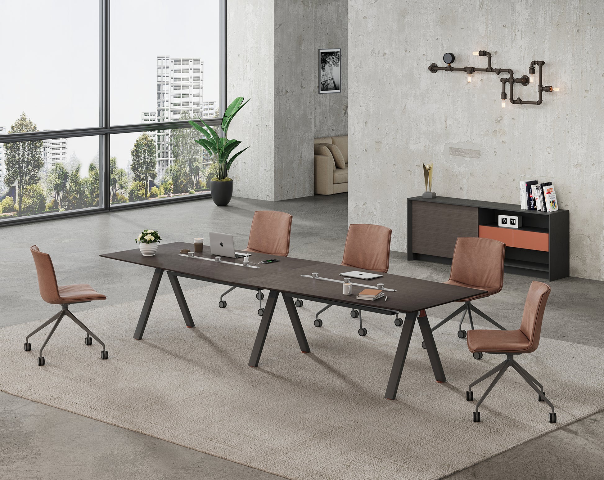 Modern High-End (11.8 inches, Can Accommodate 8 to 20 People) Conference Room Meeting Table - JOSE.M.ONNA FURNITURE