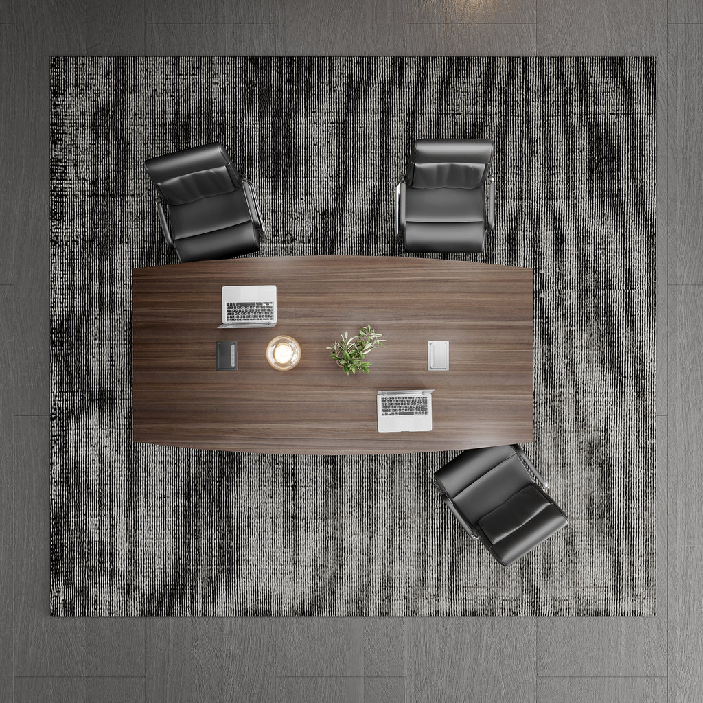 Large Executive Computer Desk, Home Office Desk with Solid Steel Pedestal, Industrial Wood Study Writing Table, Workstation Business Furniture for Home Office - JOSE.M.ONNA FURNITURE