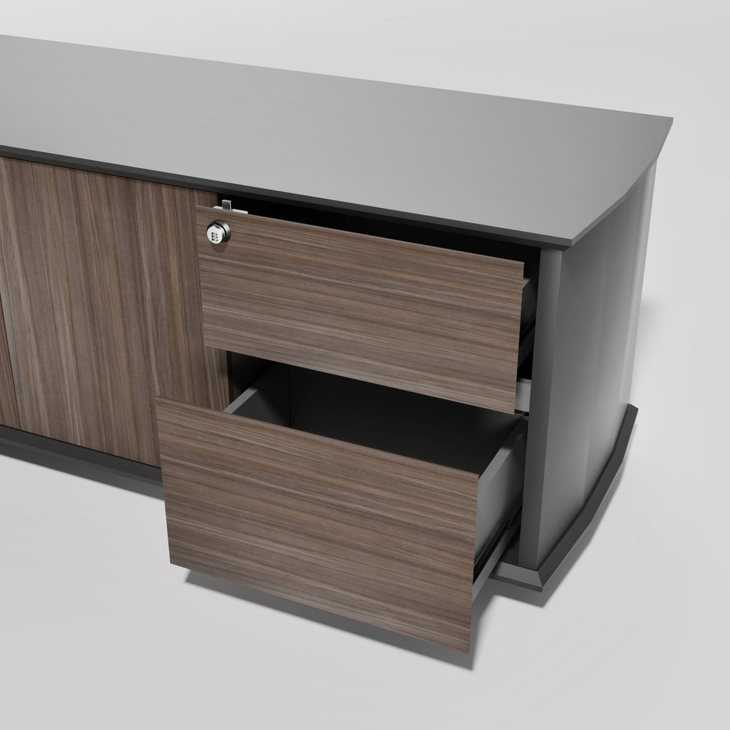 Removeable Cabinet for Excutive Desk, Industrial Wood Study Office Desk Cabinet with Drawers - JOSE.M.ONNA FURNITURE