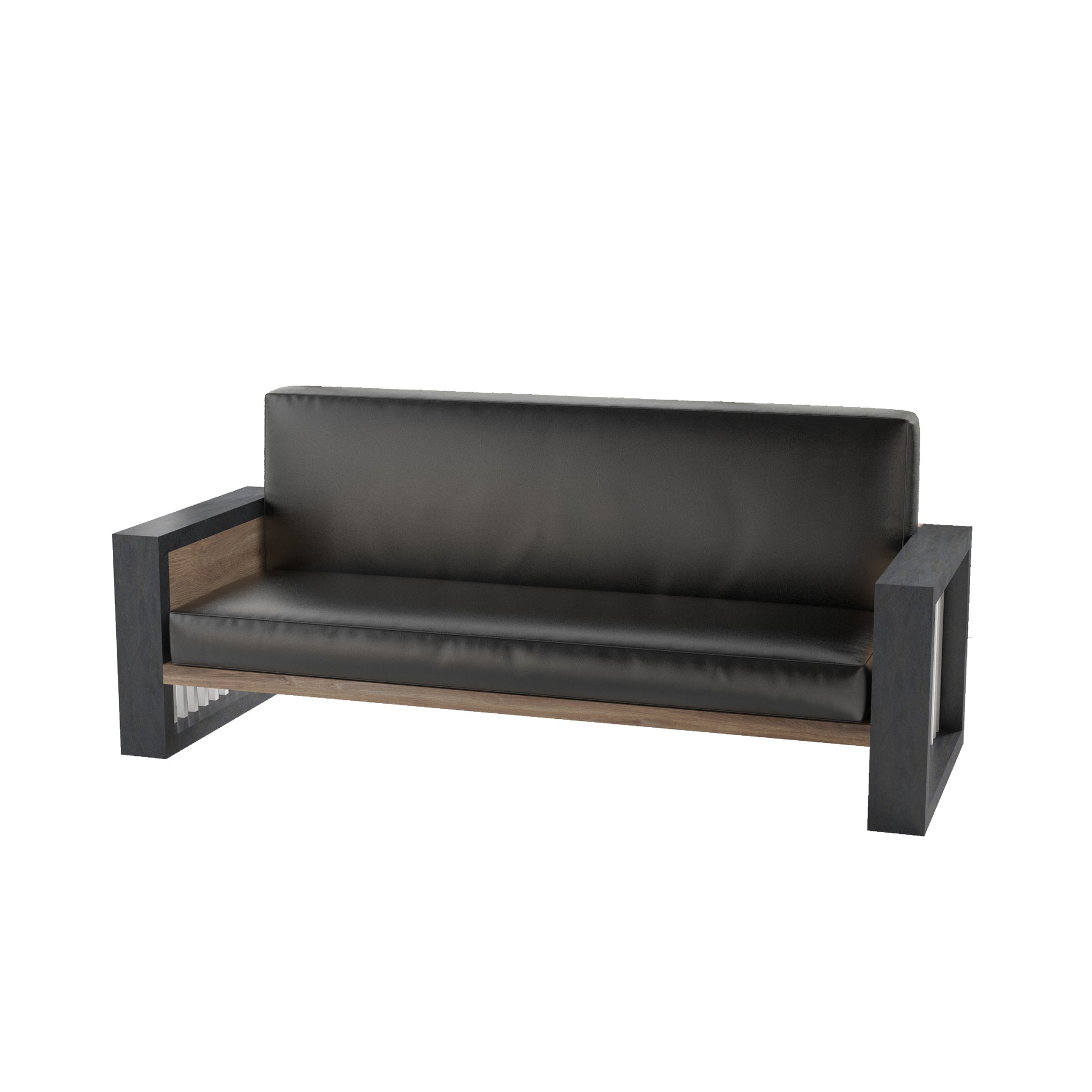 Seater Sofa - Warm Oak & Black - TRIBECA - JOSE.M.ONNA FURNITURE