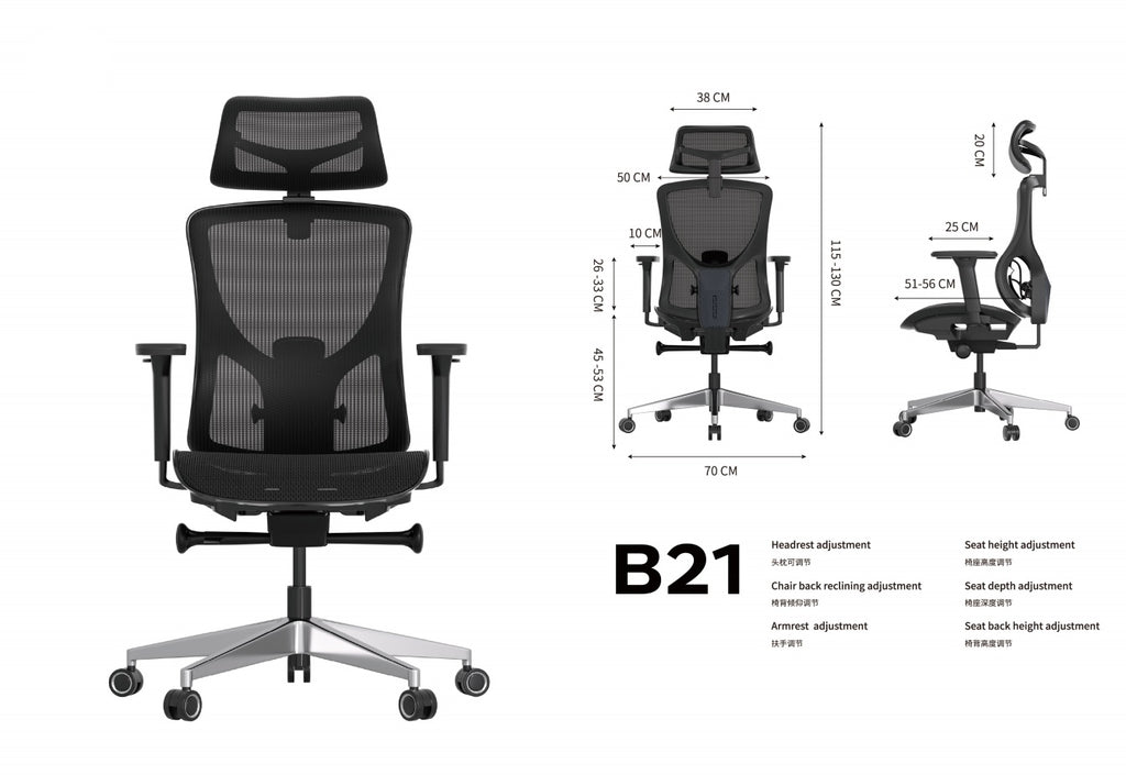 B21x Executive Office Chair with Headrest - JOSE.M.ONNA FURNITURE