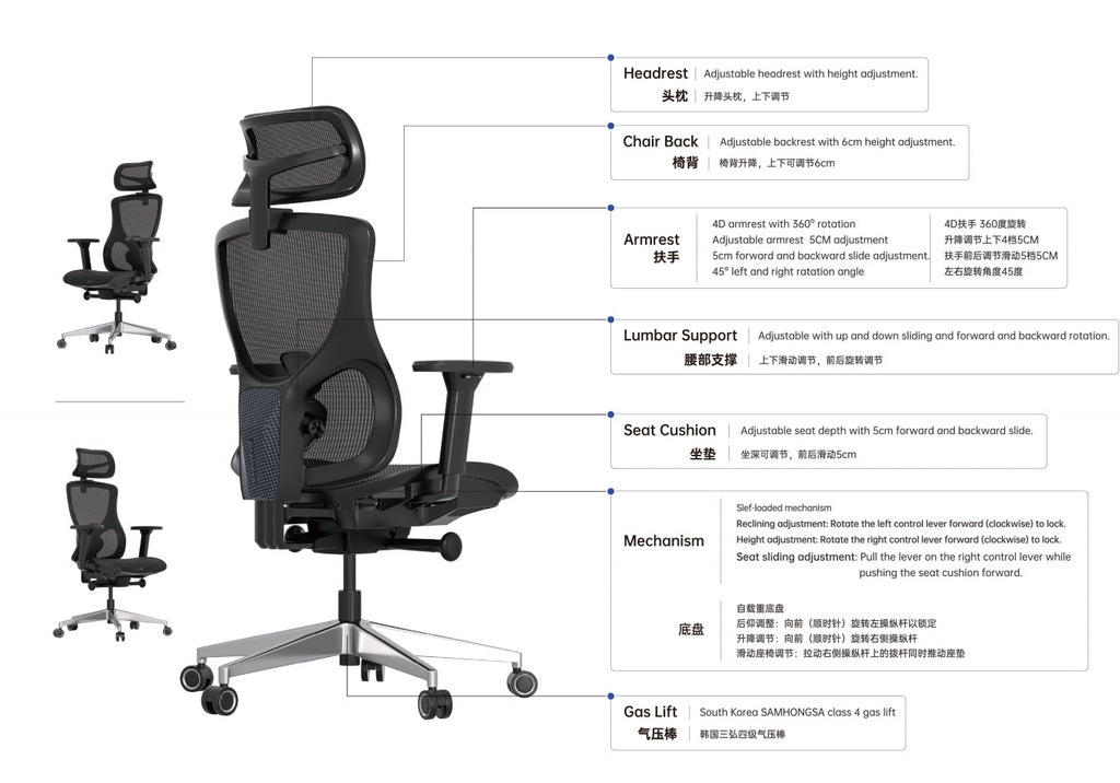 B21x Executive Office Chair with Headrest - JOSE.M.ONNA FURNITURE