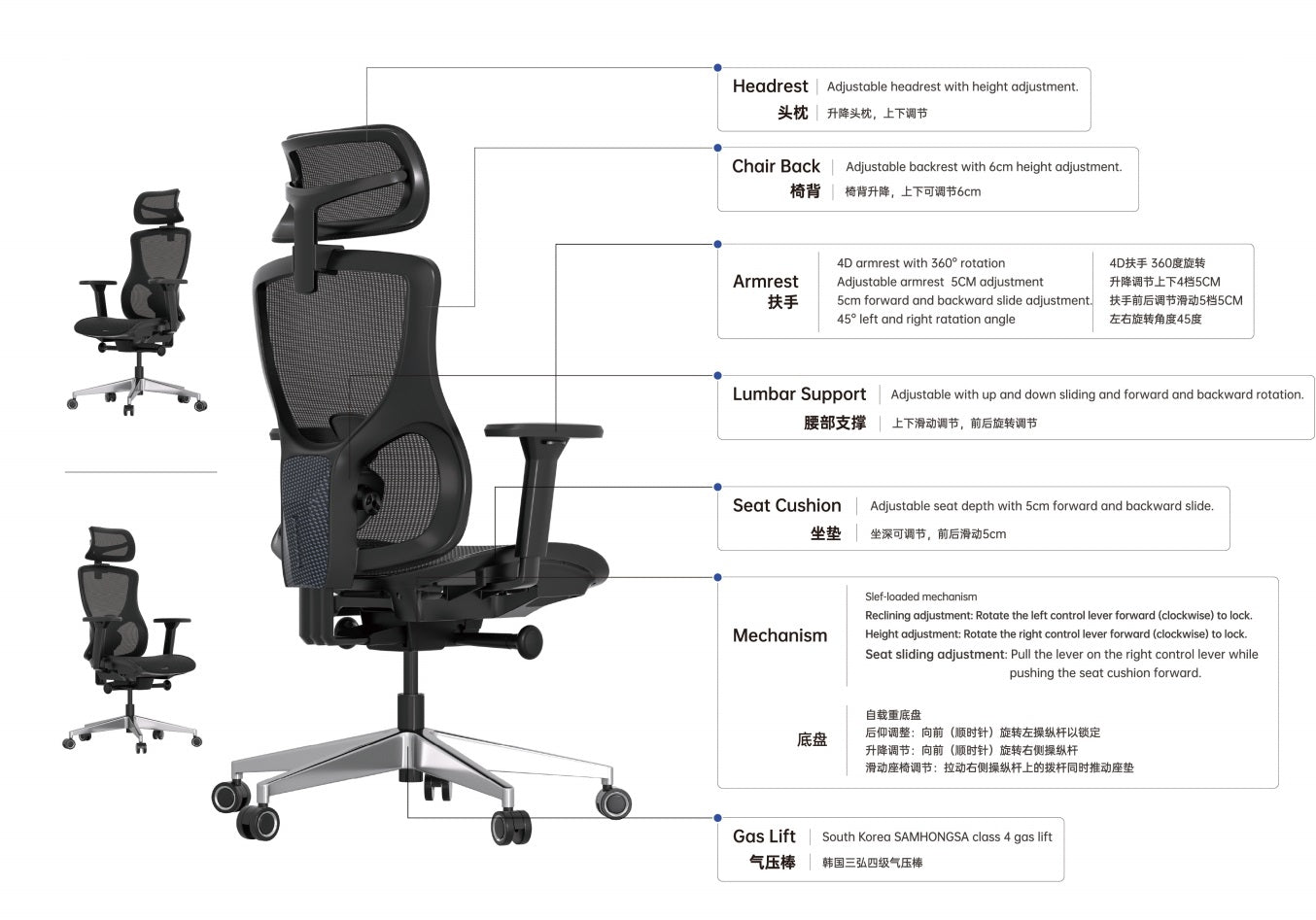 B21x Executive Office Chair with Headrest - JOSE.M.ONNA FURNITURE