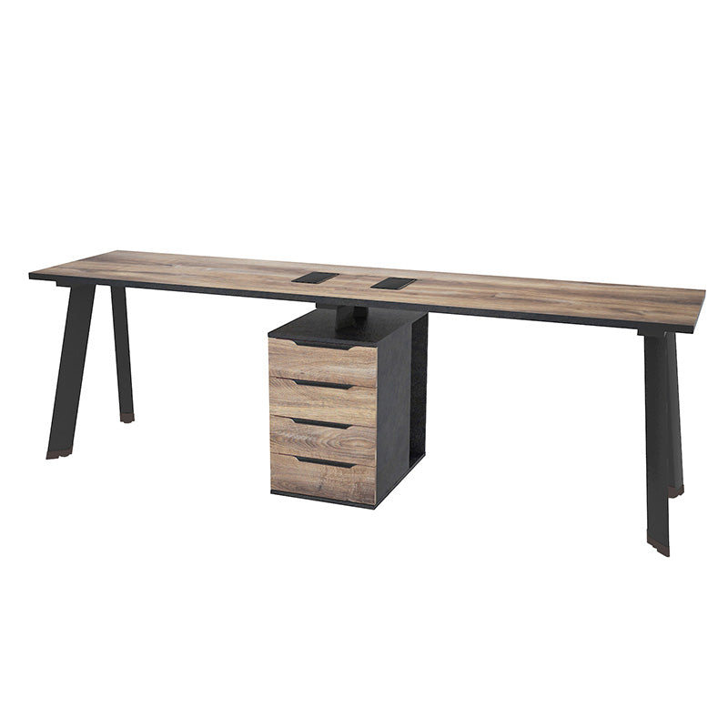 2 People Workstation with 1 Cabinets 94inch - TRIBECA - JOSE.M.ONNA FURNITURE