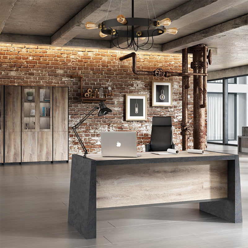 Office Bookcase,Display Unit 160cm - Warm Oak & Black - TRIBECA - JOSE.M.ONNA FURNITURE