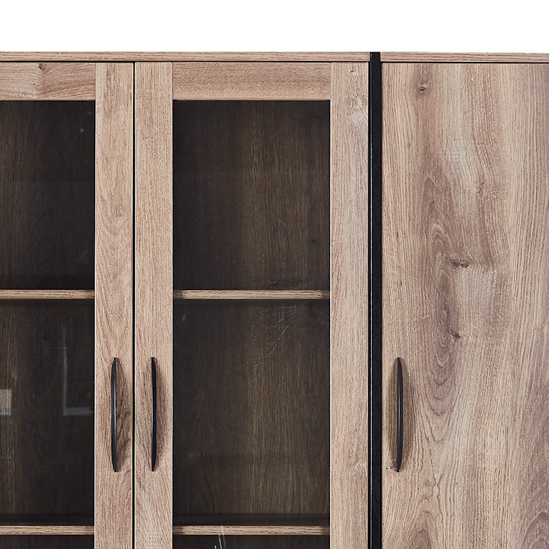 Office Bookcase,Display Unit 160cm - Warm Oak & Black - TRIBECA - JOSE.M.ONNA FURNITURE
