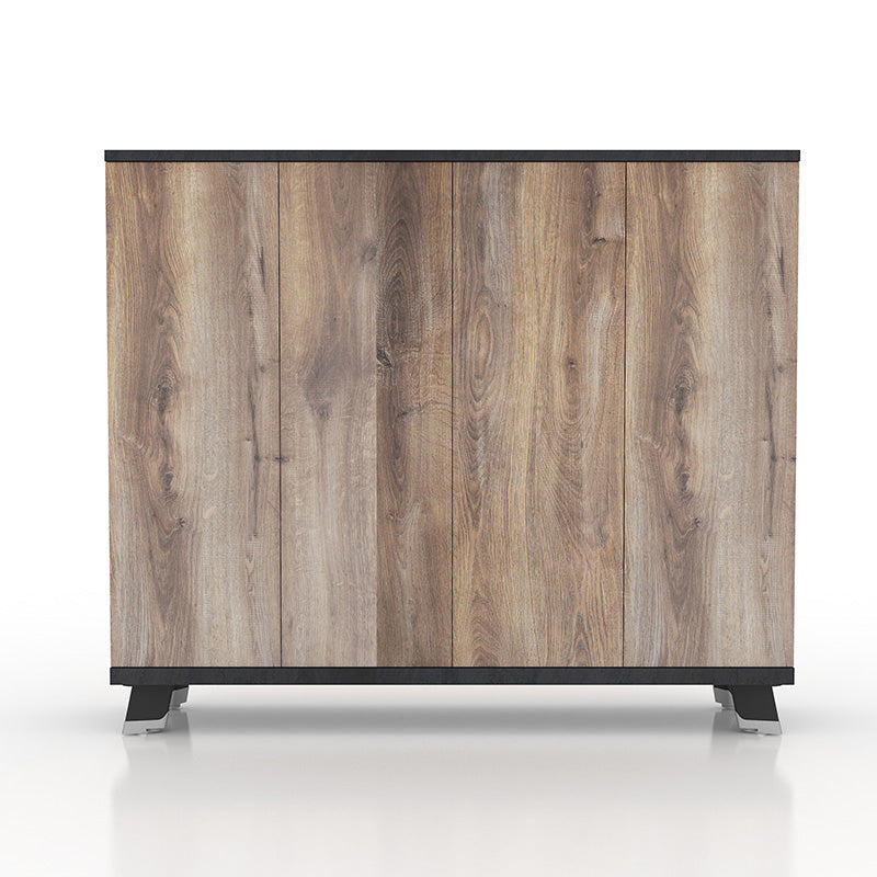 Office Cabinets Unit 160cm - Warm Oak & Black - TRIBECA - JOSE.M.ONNA FURNITURE