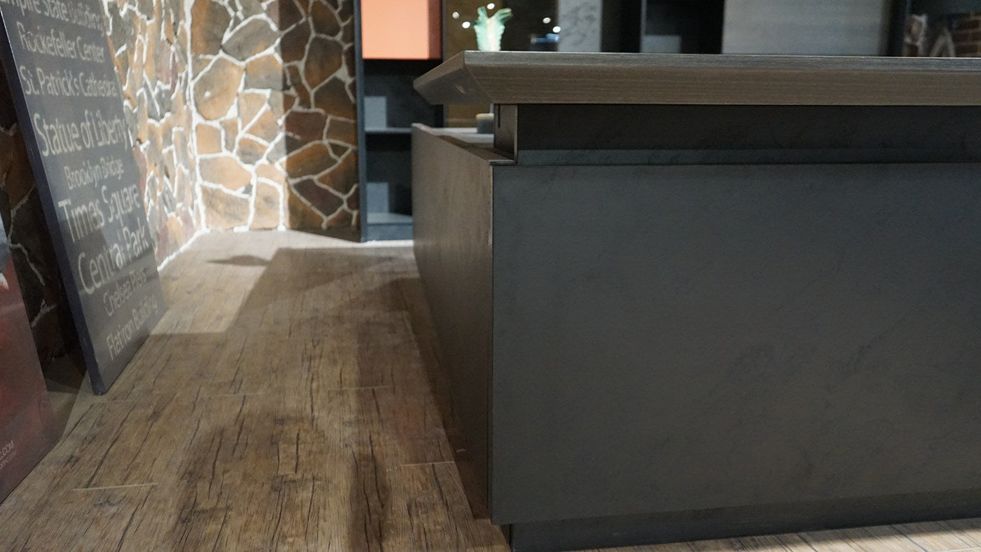 Stylish and high-end executive l-shaped desk, Multiple desk with drawers, sockets and USB ports