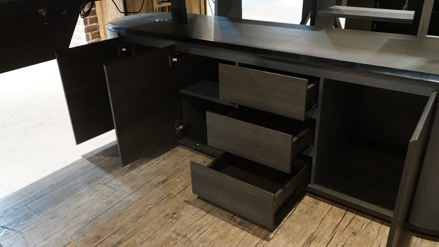 L Shaped Executive Desk, Multiple desk with drawers, sockets and USB ports
