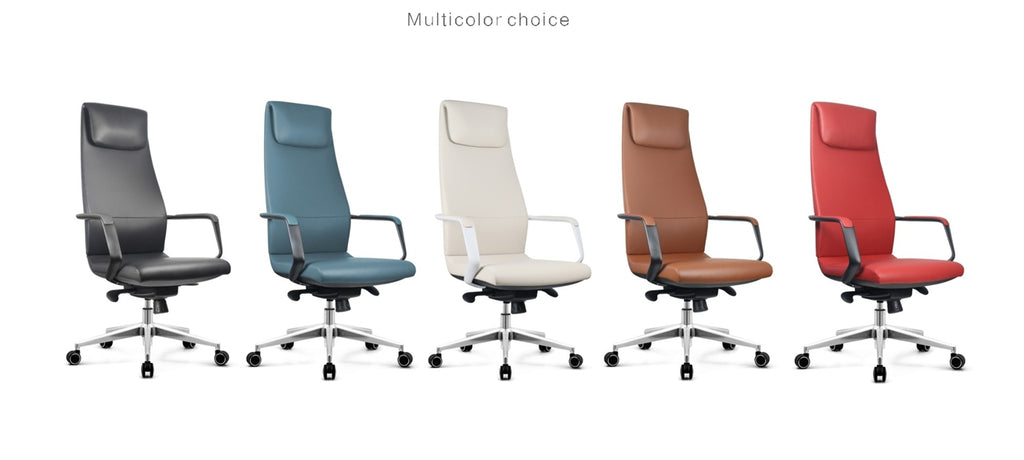 Ergonomically designed executive office chair with headrest