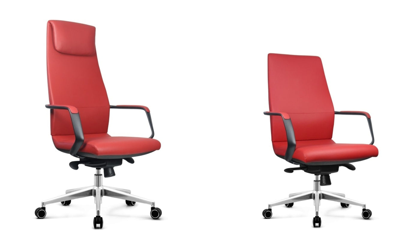 Ergonomically designed executive office chair with headrest