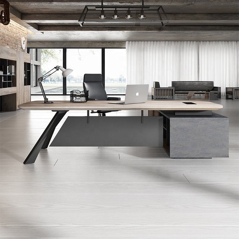 WESOME Office Funiture Industrial Simple Wooden Table Executive Ceo Office Desk