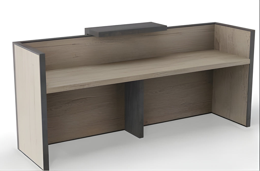 Minimalist design, stylish and elegant Reception Desk, thickened solid wood material, durable, Tobacco Wood - JOSE.M.ONNA FURNITURE