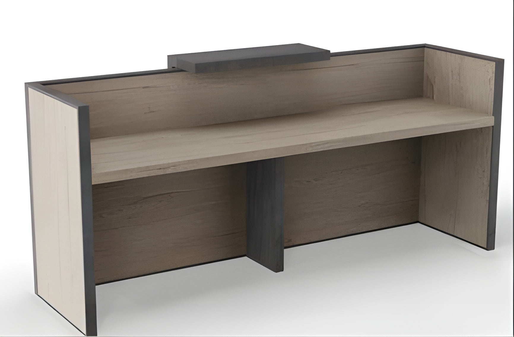 Minimalist design, stylish and elegant Reception Desk, thickened solid wood material, durable, Tobacco Wood - JOSE.M.ONNA FURNITURE