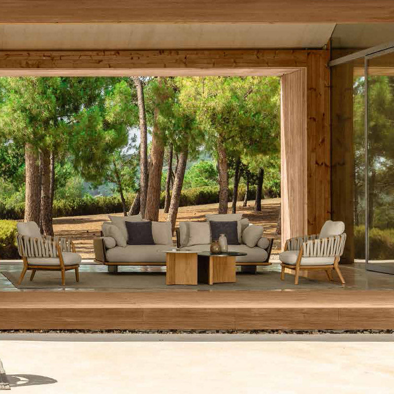 Wooden Rattan Sofa Set - JOSE.M.ONNA FURNITURE