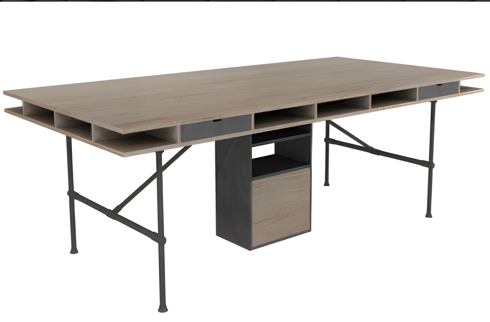 4-6 person conference table, small conference table, tobacco wood - JOSE.M.ONNA FURNITURE