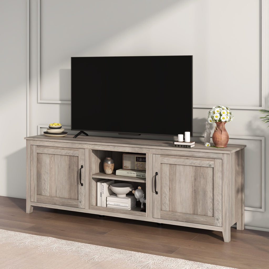 ONNAHOMEStlyle 47 Inch Modern Farmhouse Sliding X Barn Door Litterbox Bench with Entry Cutout - JOSE.M.ONNA FURNITURE