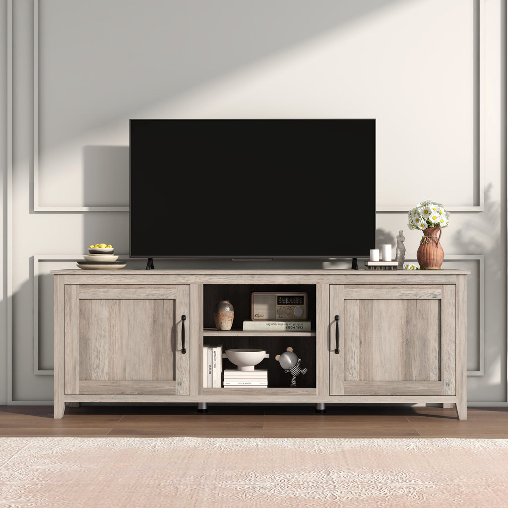 ONNAHOMEStlyle 47 Inch Modern Farmhouse Sliding X Barn Door Litterbox Bench with Entry Cutout - JOSE.M.ONNA FURNITURE