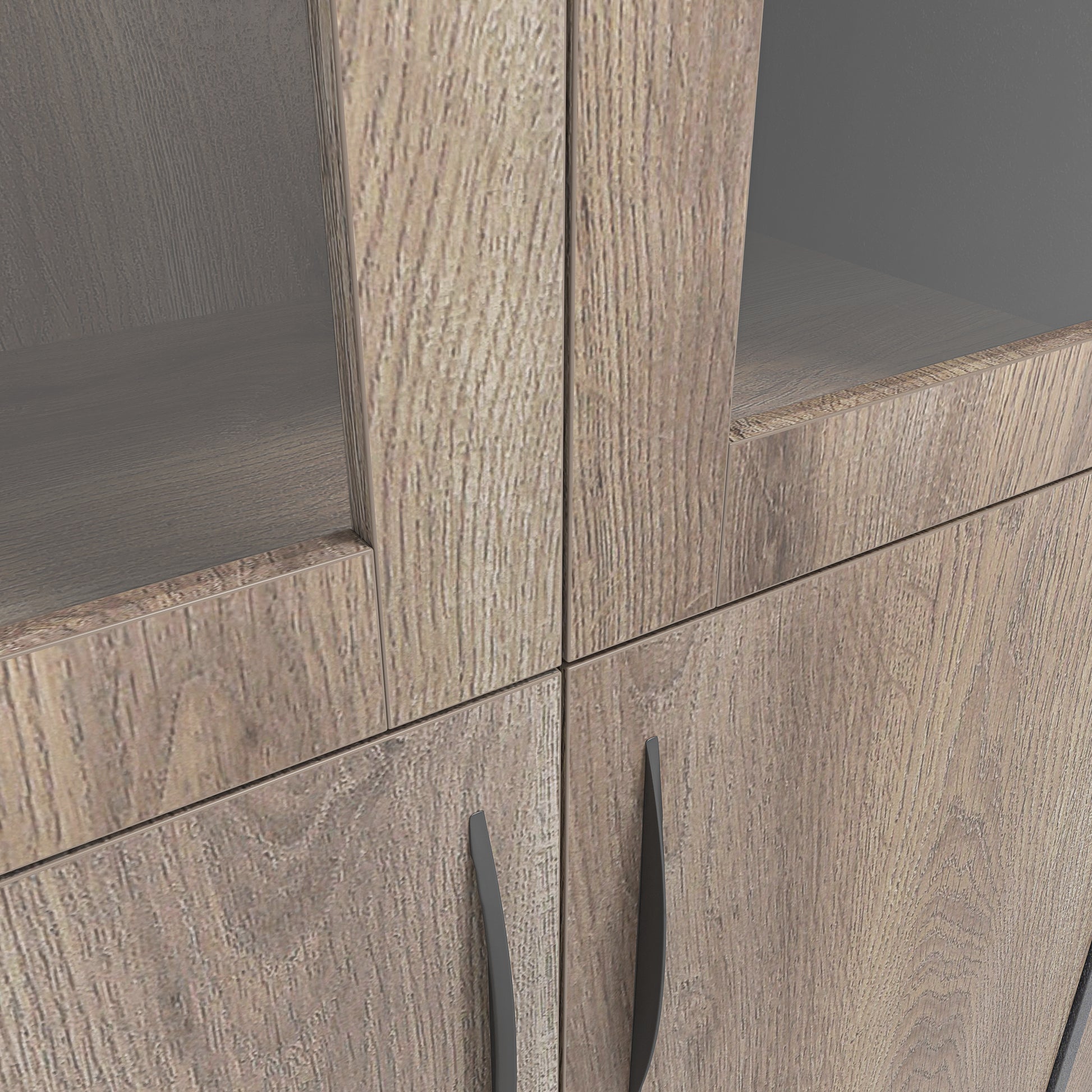 Office Bookcase,Display Unit 120cm - Warm Oak & Black - TRIBECA - JOSE.M.ONNA FURNITURE