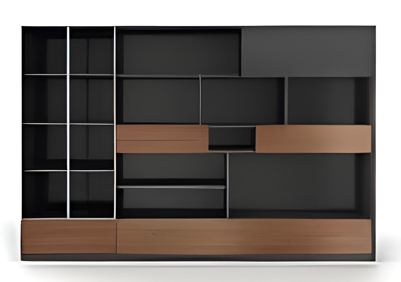 solid wood bookcase, stylish and beautiful Office Bookcase, Tobacco Wood - JOSE.M.ONNA FURNITURE